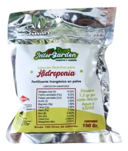 Solución Nutritiva Para Hidroponía 150 Gr Polvo - Rinde 100 L